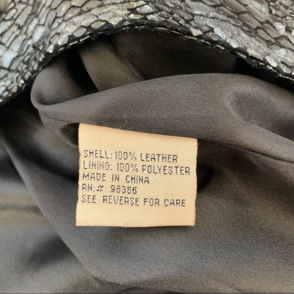100% Leather Snake Print Jacket - Picture 4 of 5